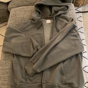 Aritzia Tna Cozy Fleece Boyfriend Zip-Up Hoodie
